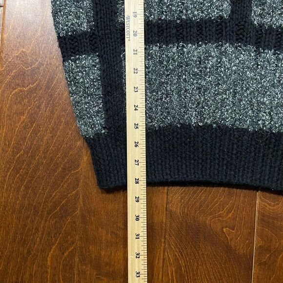 Molto Vintage 80s Abstract Grey Black Crewneck Pullover Sweater Mens Size Medium - Picture 7 of 7